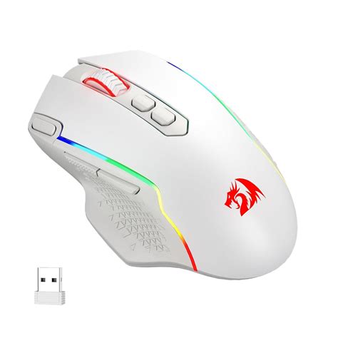 Refurbished Taipan Pro M810 PRO RGB Wired And Wireless Mouse (White)