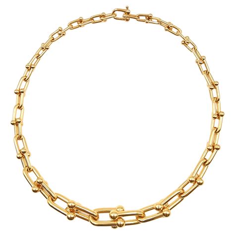 Tiffany 18k Rose Gold Hardware Link Chain Necklace at 1stDibs ...