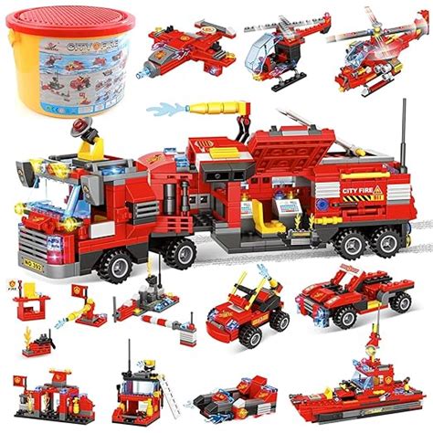 EP EXERCISE N PLAY City Fire Brigade Toy, City Fire Station Set, Fire ...
