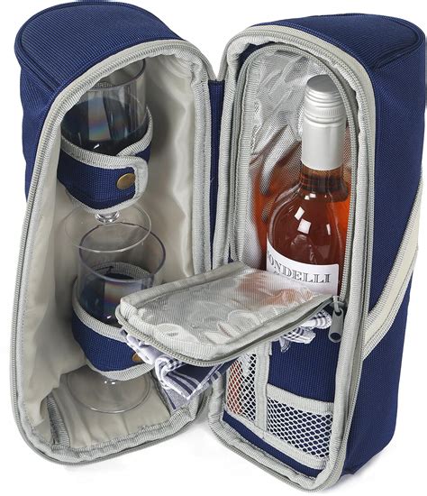 Borsa Termica Per 6 Bottiglie Di Vino - Isolata, Impermeabile, Con Tracolla, Grigio