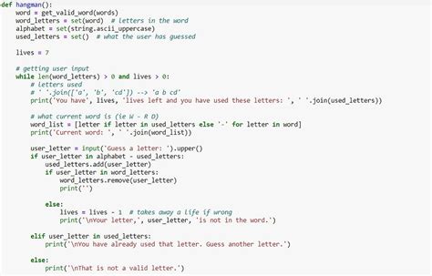 program hangman in python 的图像结果