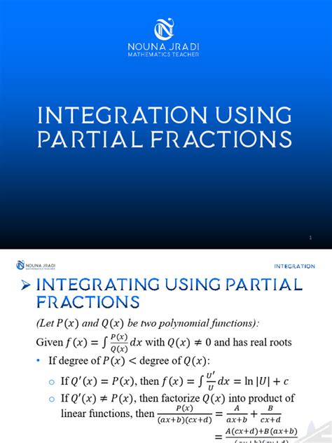 Image result for Integration Using Partial Fractions
