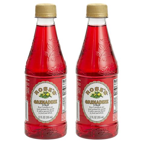 Rose's Grenadine Syrup 12 fl. oz, Pack of 2, Sweet Pomegranate Cocktail ...