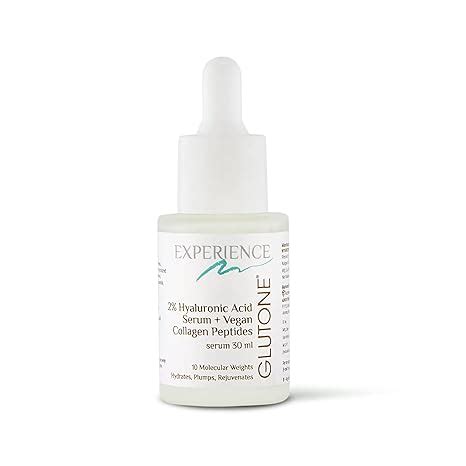 Glutone 2% Hyaluronic Acid Serum with Vegan collagen peptide |10 ...