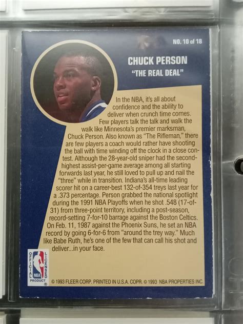 Chuck Person #10 Prices | 1992 Fleer Sharpshooter | Basketball Cards