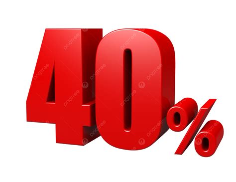 40 Percent White Background, Illustration, Rate, White Background PNG ...