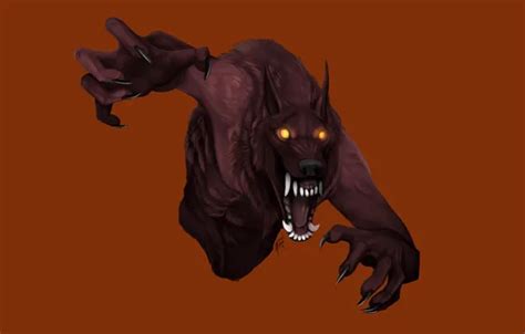 Wallpaper eyes, face, mouth, claws, fangs, werewolf for mobile and ...