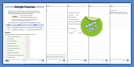 CfE Active and Passive Writing - Printable Worksheet