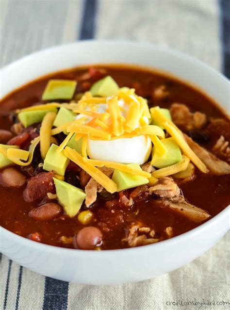 Easy & Delicious Taco Chicken Soup Recipe - Creations by Kara