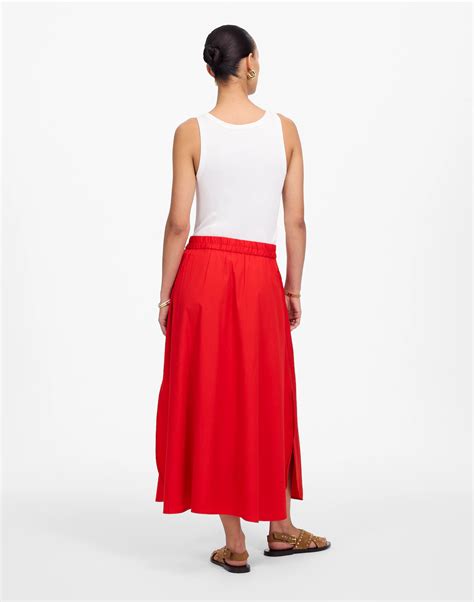 Poplin Midi Skirt | Madewell