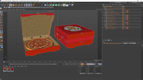 Pepperoni Pizza in Cardboard Box Mockup 3D model | 3D Molier International