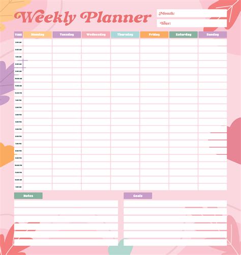 Daily Hourly Calendar Template - 10 Free PDF Printables | Printablee