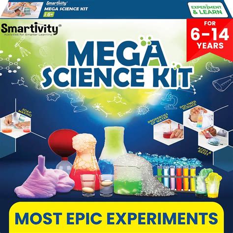 Smartivity Mega Science Kit 150+ Science Experiment Kit for for Kids 6 ...