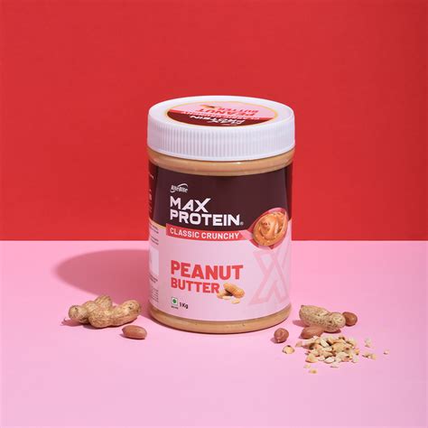 Max Protein Peanut Butter Classic Crunchy - 1kg – RiteBite Max Protein