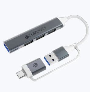 ZEBRONICS ZEB TA200UC USB/Type C Multiport Adapter ZEB TA200UC USB Hub ...