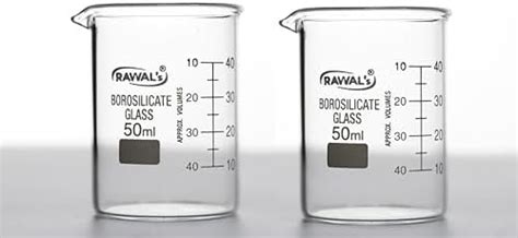 RAWAL'S Borosilicate 3.3 Glass Beaker with graduation marks and spout ...