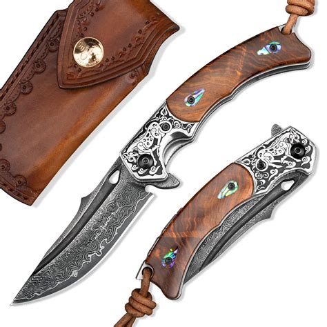 Damascus Steel Pocket Knife Amazon at Aidan Zichy-woinarski blog
