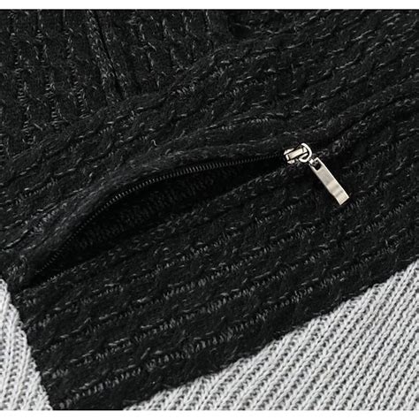 Men's Sweater Turtleneck Sweater Pullover Knit Knitted Color Block ...