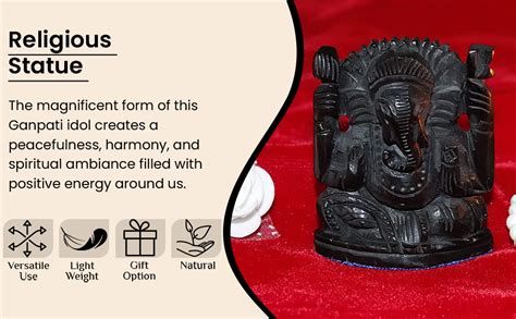 Buy NRSON® Handmade Karungali Kattai Lord Ganesha Statue | Natural ...