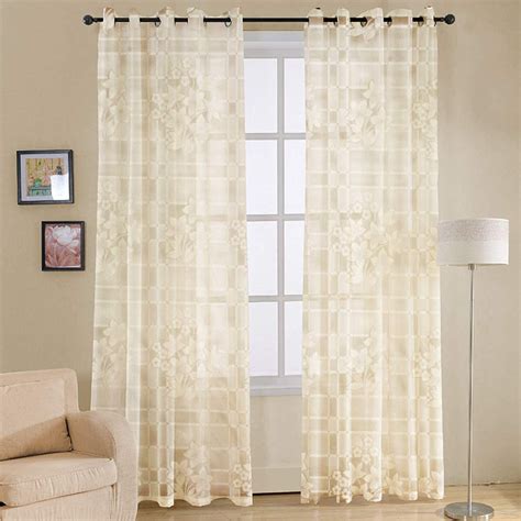 Buy VJK FAB Net Curtains Semi Transparent Sheer Curtain/Parde for Door ...