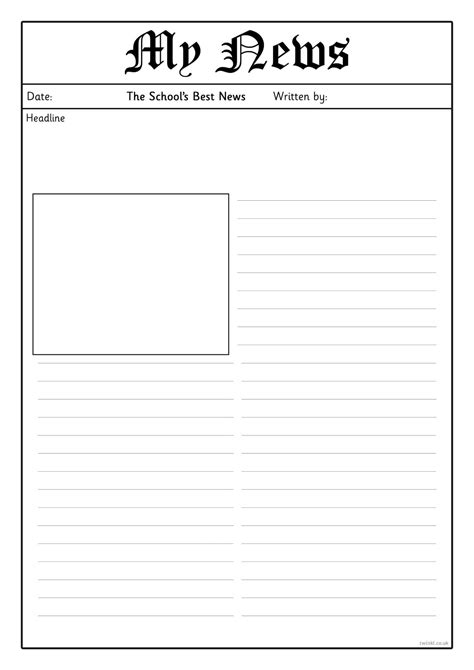 Blank Newspaper Template For Word - Evelynmercy.com