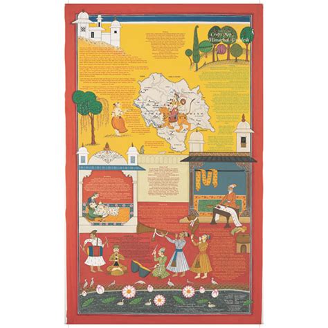 Crafts & Textiles Map of Himachal Pradesh, Single Side Print - Front