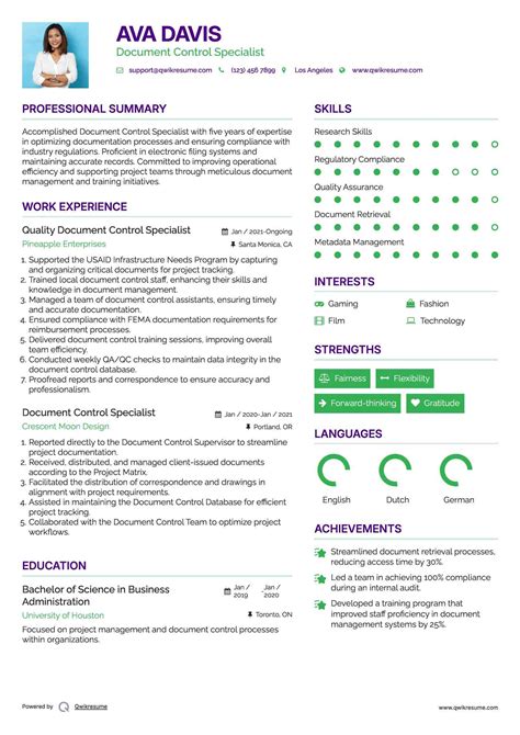 10+ Document Control Specialist Resume Samples & Templates for 2025