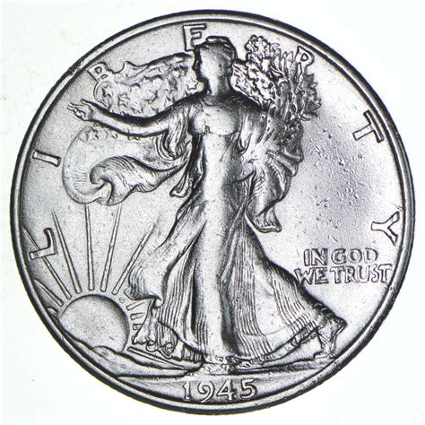 Choice Better Grade - Mintmarked 1945-S Walking Liberty Half Dollar ...