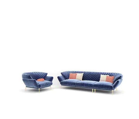 BH Engineered Premium Blue Welvet Fabric Sofa - BuildHUB
