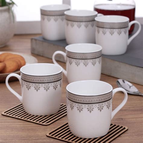 Buy Clay Craft Ceramic Mug - 6 Pieces, Multicolour, 210 Milliliter ...