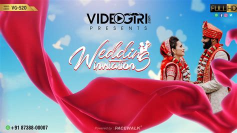 Wedding Invitation Video HD | Romantic Indian Couple E-Invite | VG-520 ...