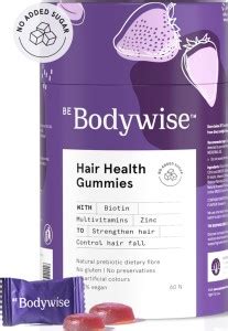 Be Bodywise 5000mcg Biotin Hair Gummies | 2 Month Pack | Strong Hair ...