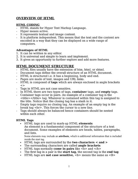 Image result for HTML Overview