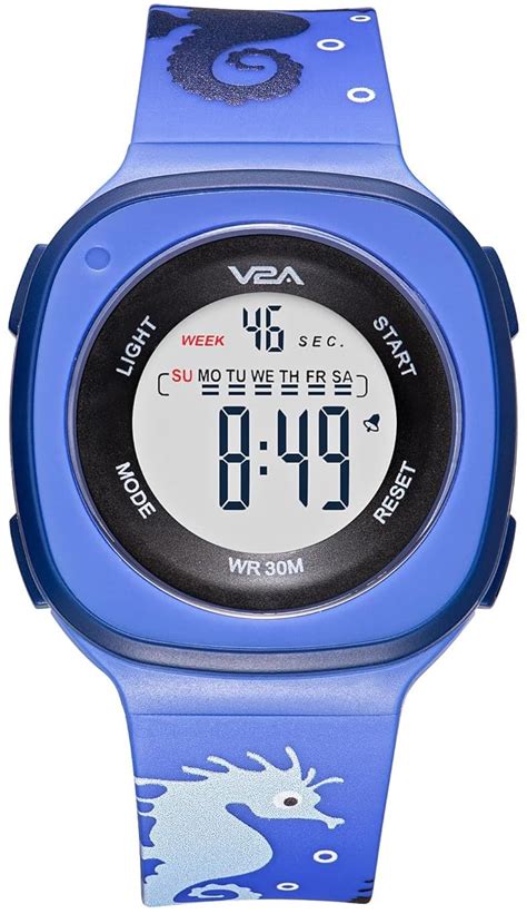 Buy V2A Resin Girls And Boys Sea Horse Digital Watch - Cartoon Printed ...