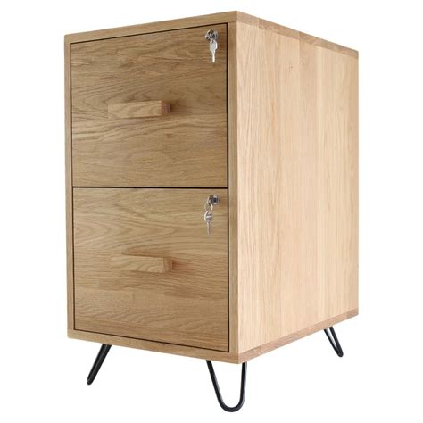 Alba Wooden File Cabinet with 2 Drawers For Sale at 1stDibs