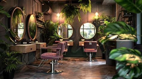 Photo of hairdresser salon interior design generate ai | Premium Photo