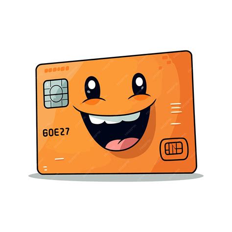 Premium Vector | Cute Credit Card Emoji illustration Smiley credit card ...