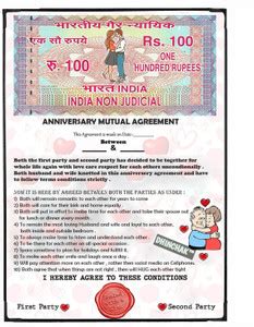 Dhinchak Anniversary Mutual Agreement with a Marker Pen and a Finger ...