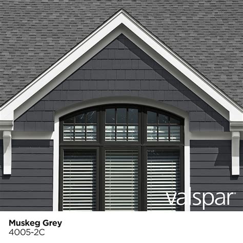 Valspar Storm Coat Flat Muskeg Grey 4005-2c Latex Exterior Paint (5 ...