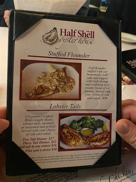 Menu at Half Shell Oyster House Trussville restaurant, Trussville