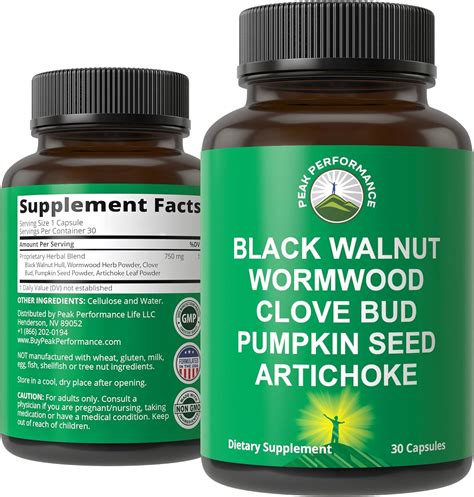 Amazon.com: Wormwood Black Walnut Clove Cleanse for Humans. Elimination ...