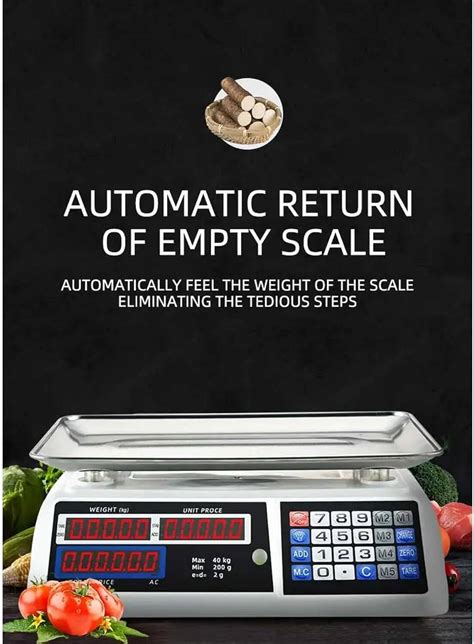 Digital Price Calculating Scale with 40kg Capacity for Various Uses ...