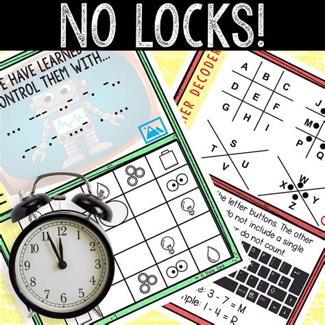 Escape room for kids diy printable game robot takeover escape room kit ...