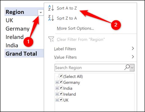 Image result for How to Manually Sort PivotTable