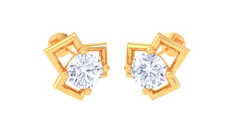 Lustrious Loops Diamond Stud Earrings In Gold - 0.38 ct – Starlit Solitaire