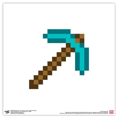 Gallery Pops Minecraft: Iconic Pixels - Items - Diamond Pickaxe Wall ...