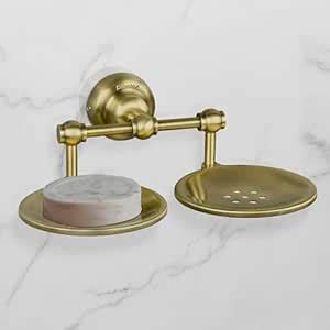 Plantex 304 Grade Stainless Steel Double Soap Holder Stand for Bathroom ...