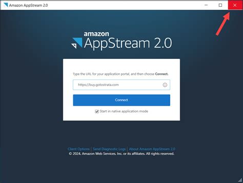 Image result for AppStream Client Native Mode Checkbox