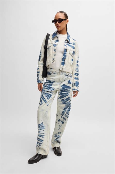 HUGO - Slim-fit sweater with irregular ribbed structure - White