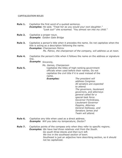 Capitalization rules | DOCX